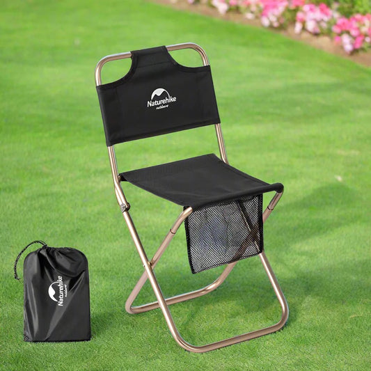 Chaise de Camping - NaturehikeChair™ - Noir - Confort Camping